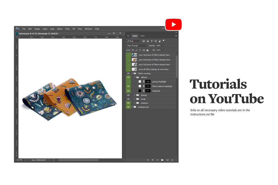 Fabric Swatches Mockup