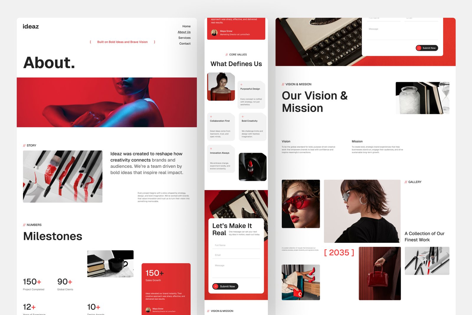 Ideaz – Creative Agency Website UI Figma Template