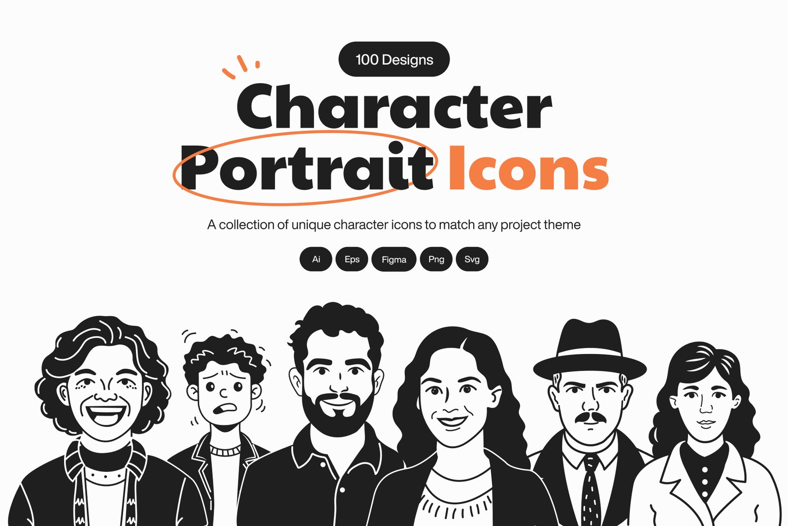 Character Portrait Icon Set