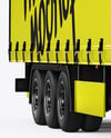 Semi Trailer Truck Mockup - Front Half Side View