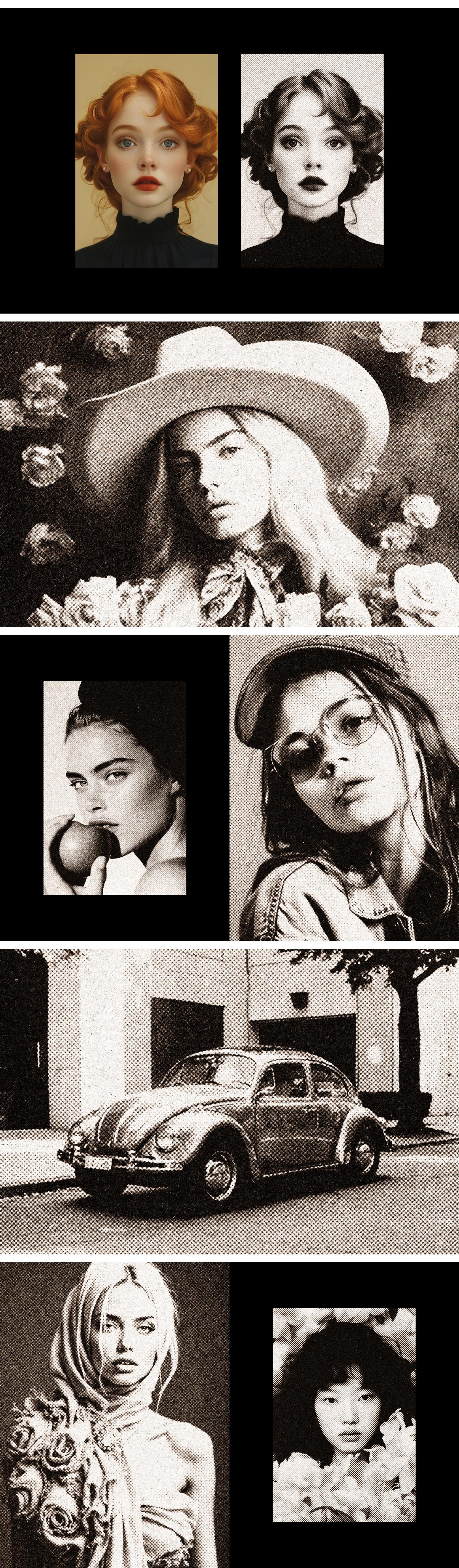 Vintage Printer Photo Effect