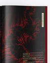 Opened Magazine Mockup - Top View