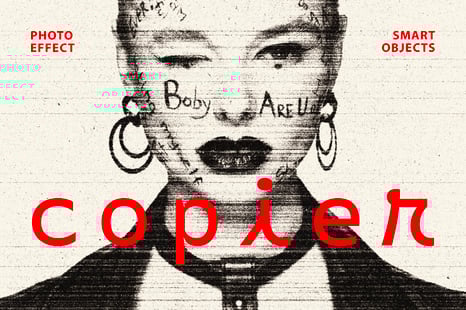 Grunge Copier Photo Effect - Photocopy photo effect