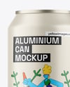 355ml Matte Aluminium Drink Can Mockup