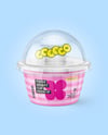 Paper Cup with Clear Plastic Dome Cap Mockup