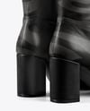 Pair of Women's High-Knee Boot Mockup