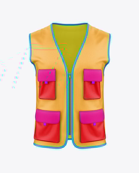 Safety Vest Mockup - Front View