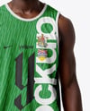 Black Man Wearing Full Basketball Kit Mockup