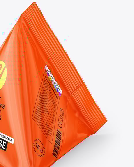 Glossy Triangular Package Mockup