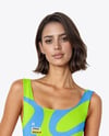 Woman Wearing Tight Dress Mockup