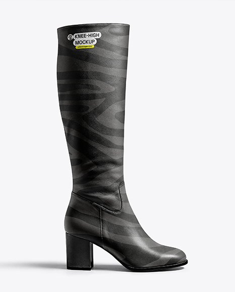 Women's High-Knee Boot Mockup - Shoe mockups