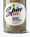 Glass Jar with Herbes de Provence Mockup