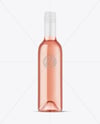 Clear Glass Rose Wine Bottle Mockup