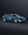 Electric Sportback Car Mockup - Half Side View