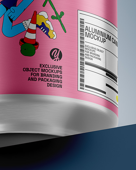 Textured Aluminium Drink Can Mockup