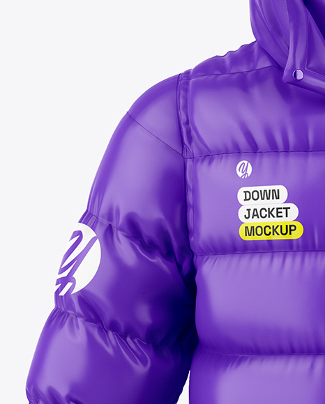 Glossy Down Jacket Mockup