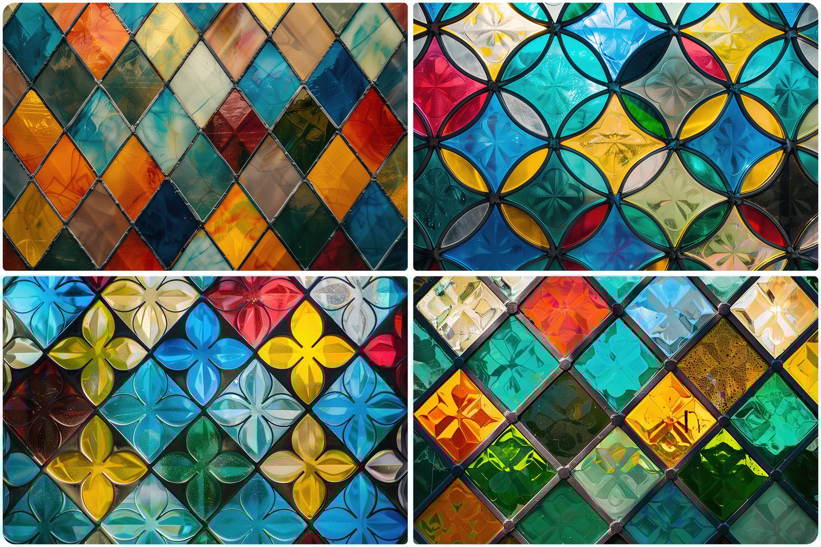 20 Stained Glass Texture Backgrounds