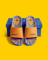 Slide Sandals with Box Mockup