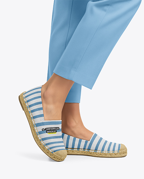 Espadrilles on Women's Legs Mockup - Mockups
