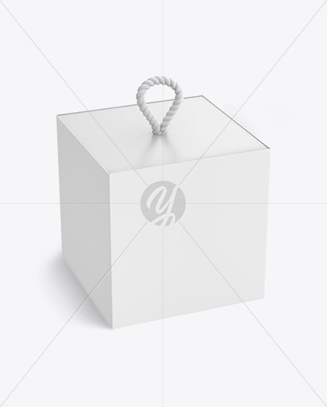 Gift Box With Rope Mockup