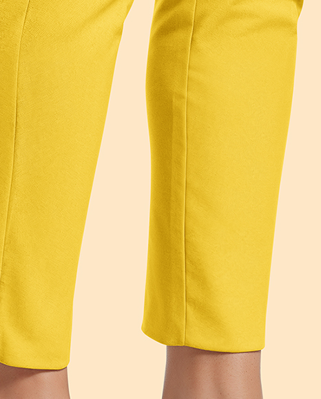 Pair of Leather Loafers on Woman's Legs Mockup