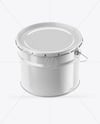 Glossy Tin Can w/ Metallic Handle Mockup