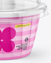 Paper Cup with Clear Plastic Dome Cap Mockup