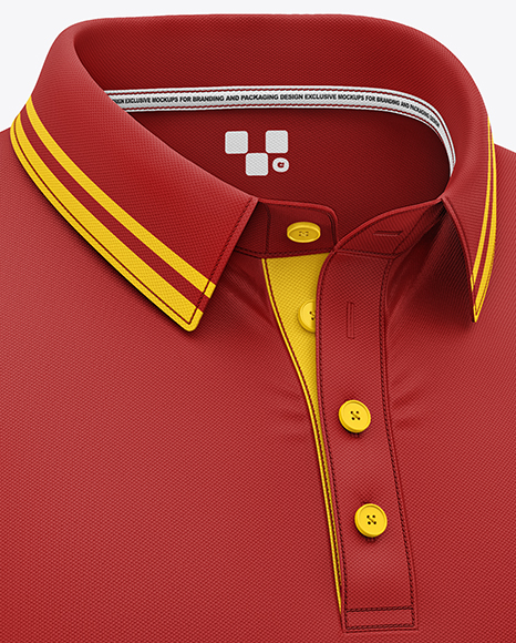 Men's Short Sleeve Polo Shirt Mockup