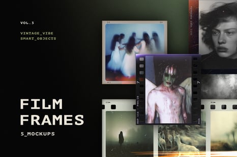 Retro Film Frames Mockups - Frame mockup