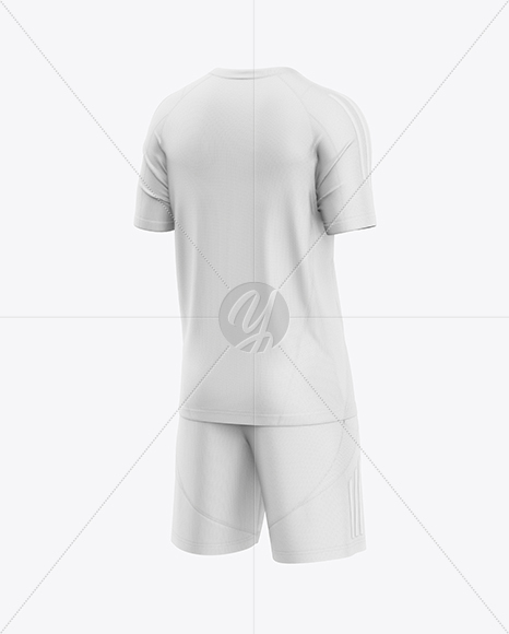 Training Short Sleeve Kit Mockup - Back Half Side View