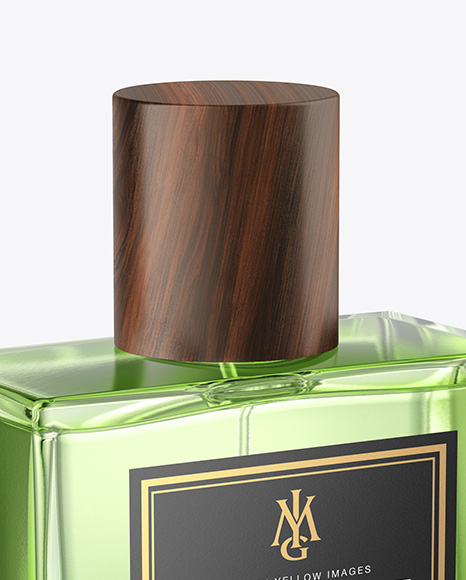 Clear Glass Perfume Bottle Mockup