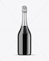 Dark Glass Champagne Bottle Mockup