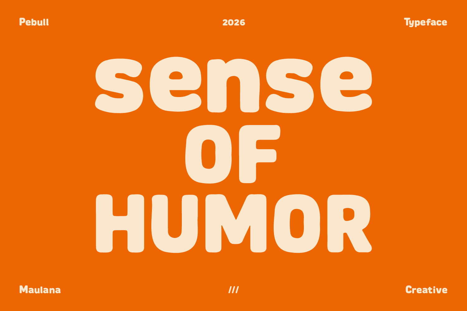 Pebull Playful Rounded Display Font