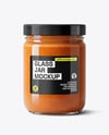 Clear Glass Jar with Lobster Bisque Mockup