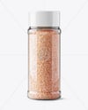 Plastic Jar with Pink Himalayan Salt Mockup