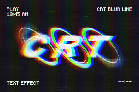 Neon CRT Blurry Text Effect - Creative Store