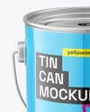 Matte Tin Can w/ Handle Mockup