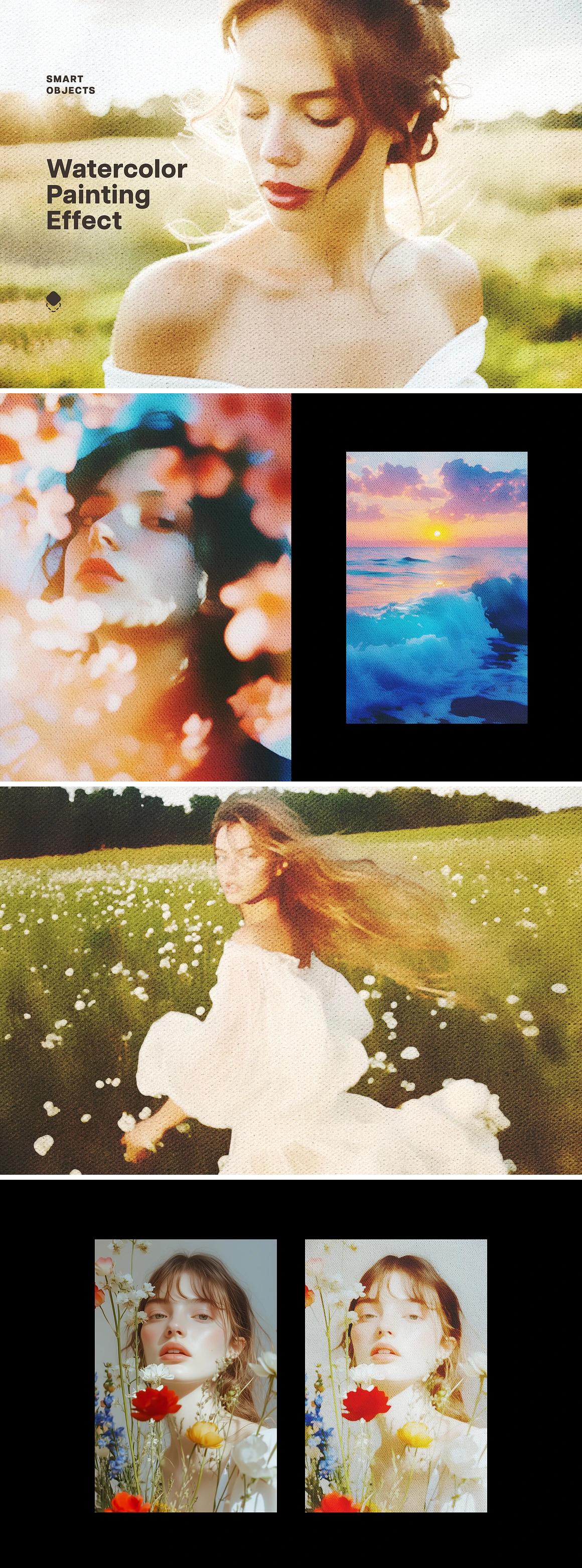 Watercolor Paint Photo Effect Bundle