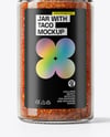 Glass Jar with Taco Seasoning Mockup