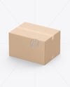 Cardboard Box Mockup – High Angle Side View