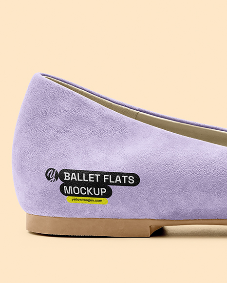 Suede Ballet Flat Mockup