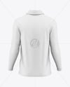 Men's Long Sleeve Polo Shirt Mockup - Back View