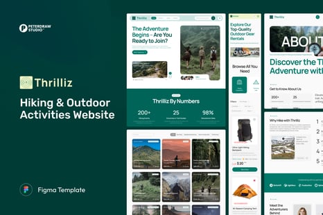 Thrilliz - Hiking & Outdoor Activities Website UI Figma Template - UX & UI Kits