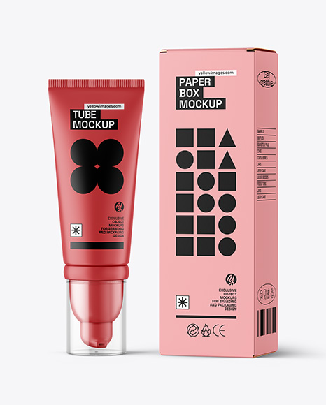 Matte Cosmetic Tube with Box Mockup - 2.2.3+Simple+3D+Box+Mockup+|+Box+mockup,+Mockup,+Logo+...