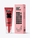 Matte Cosmetic Tube with Box Mockup