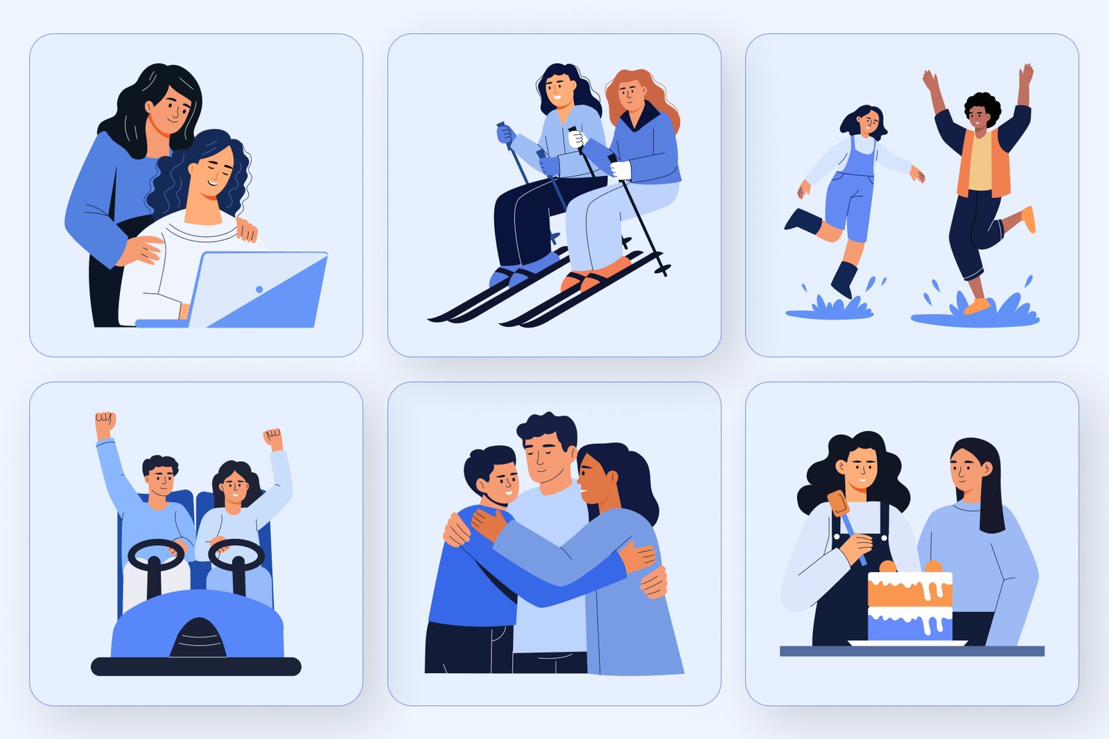 Friends Illustration Art Set