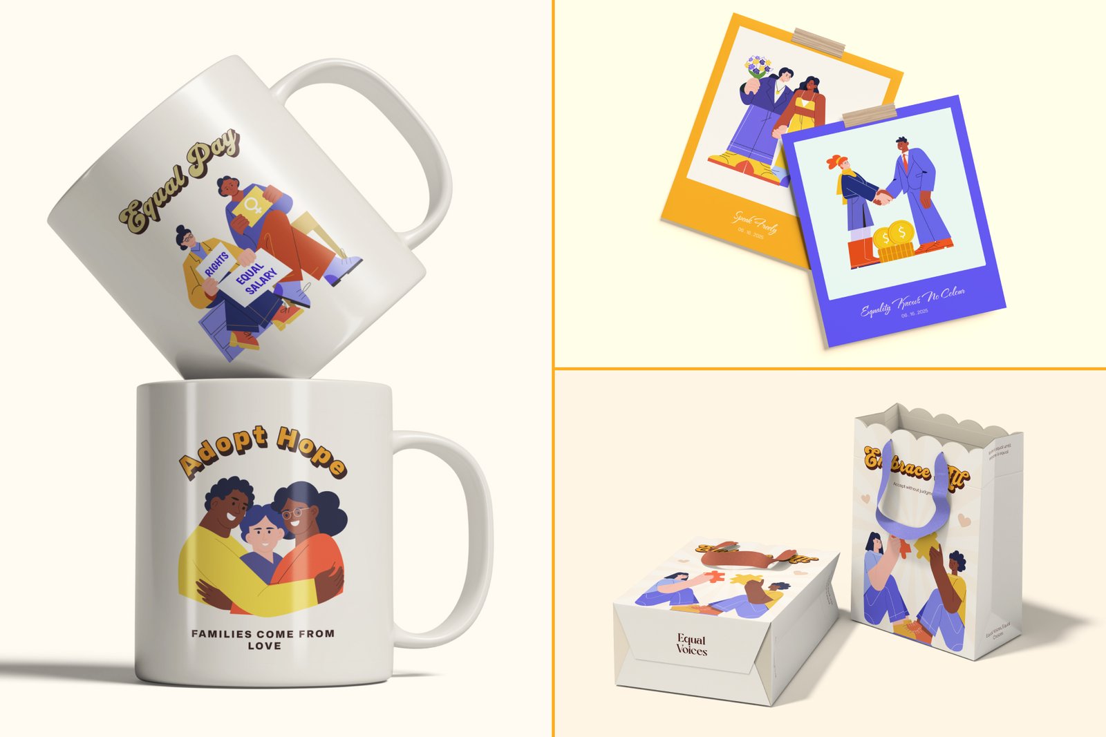 Equality Illustrations Art Set