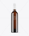 Amber Glass White Wine Bottle Mockup