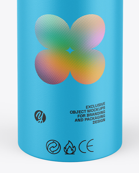 Matte Paper Tube Mockup – Front View (High-Angle Shot)