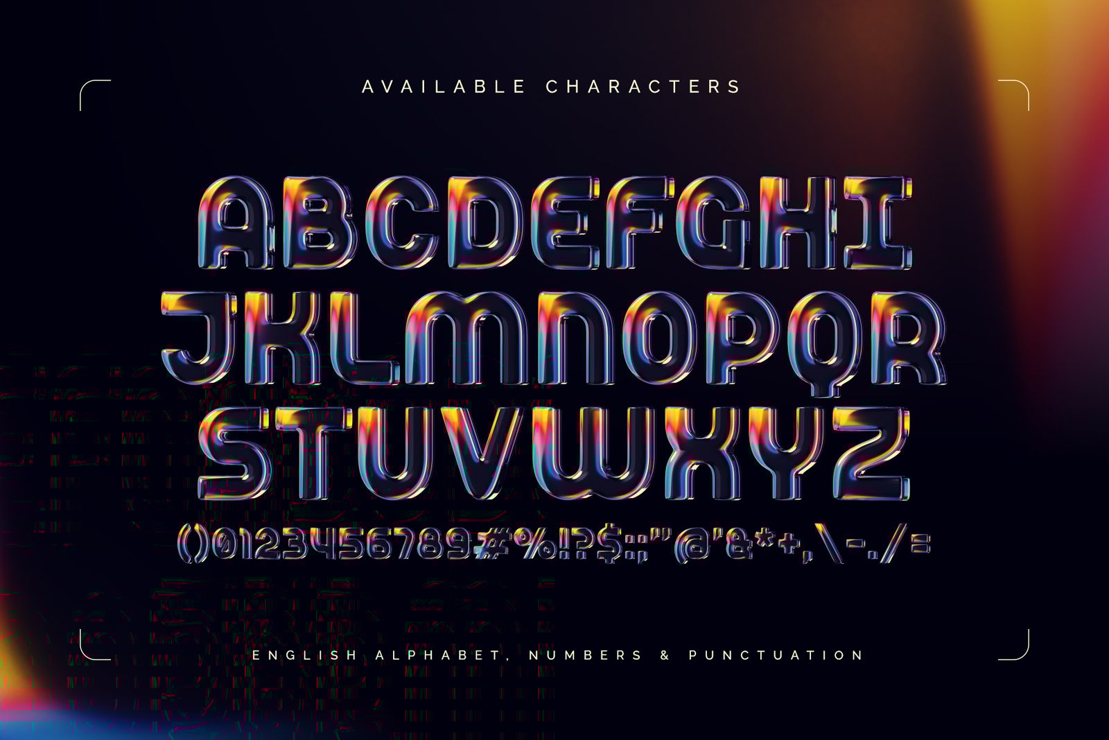 Refraction Ray - Color Bitmap Font